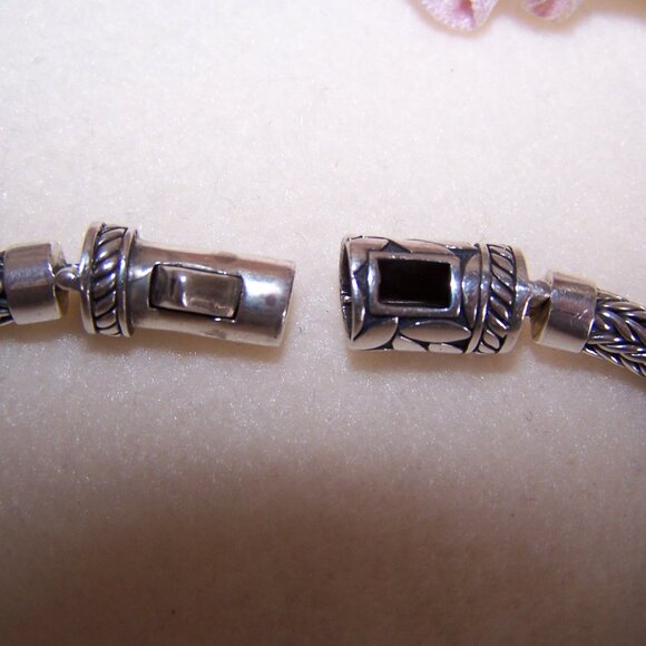 ATI ID Sterling Silver 5mm Wheat Chain Bracelet - 7" to 7.25" | Cut Leaf Front - Picture 10 of 12